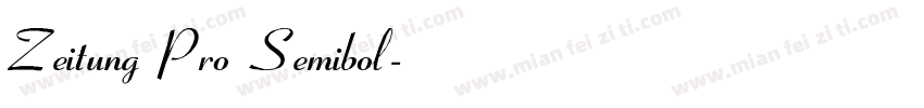 Zeitung Pro Semibol字体转换